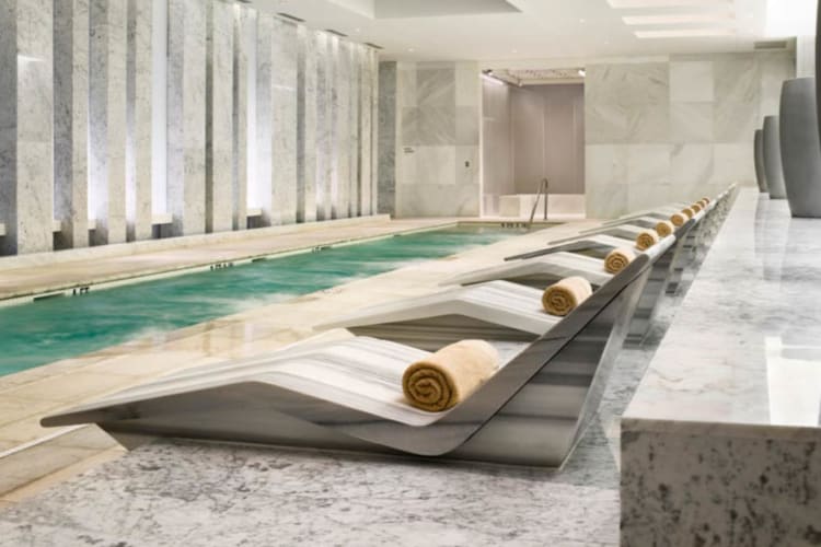 Spa beds and pool